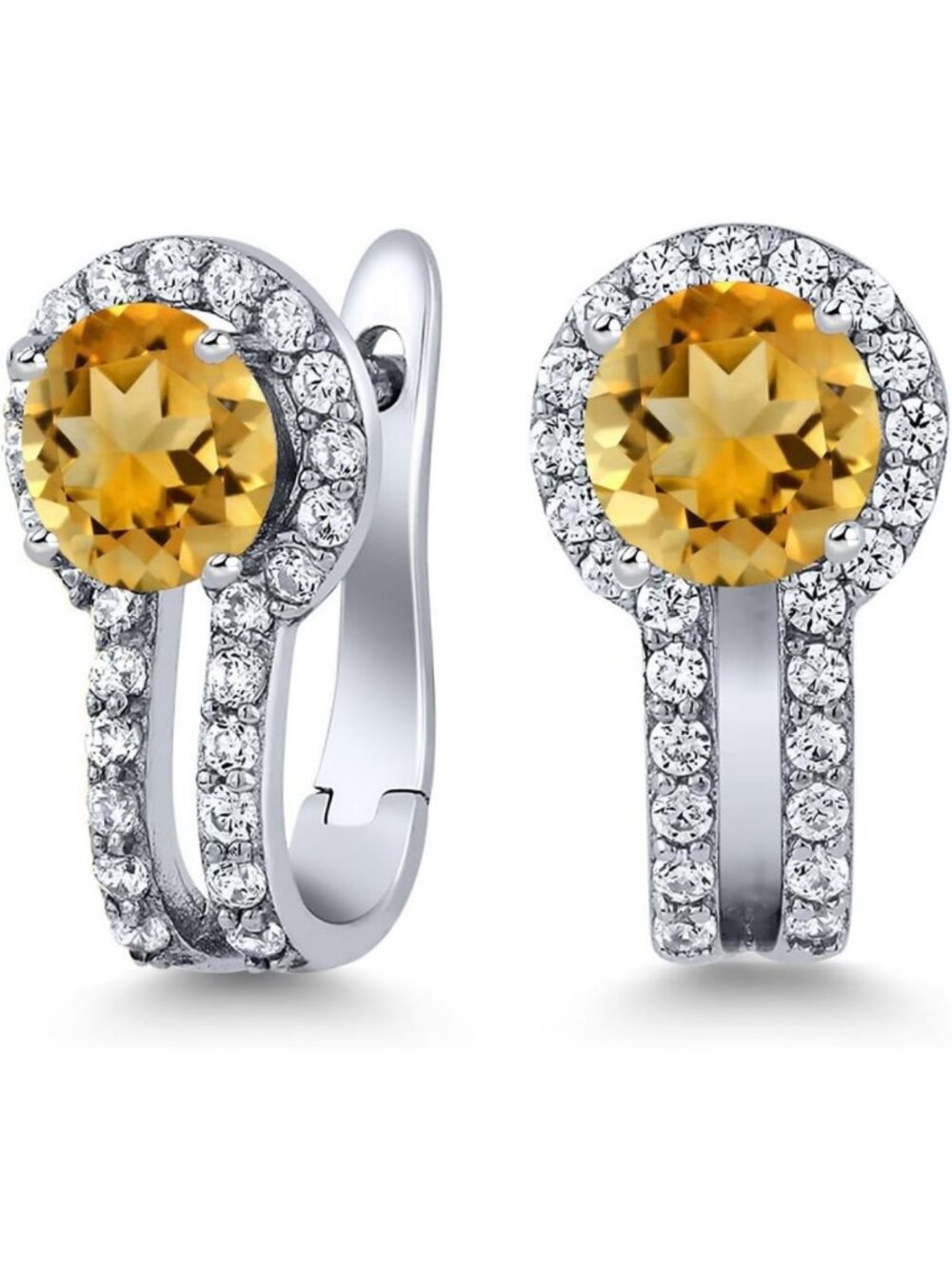 Elegant Birthstone French Clip Hoop Earrings | Gemstone Jewelry for All